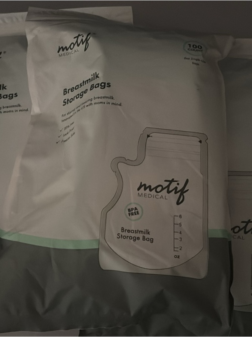 Motif Medical Breastmilk Storage Bags -300 count (3 bags)